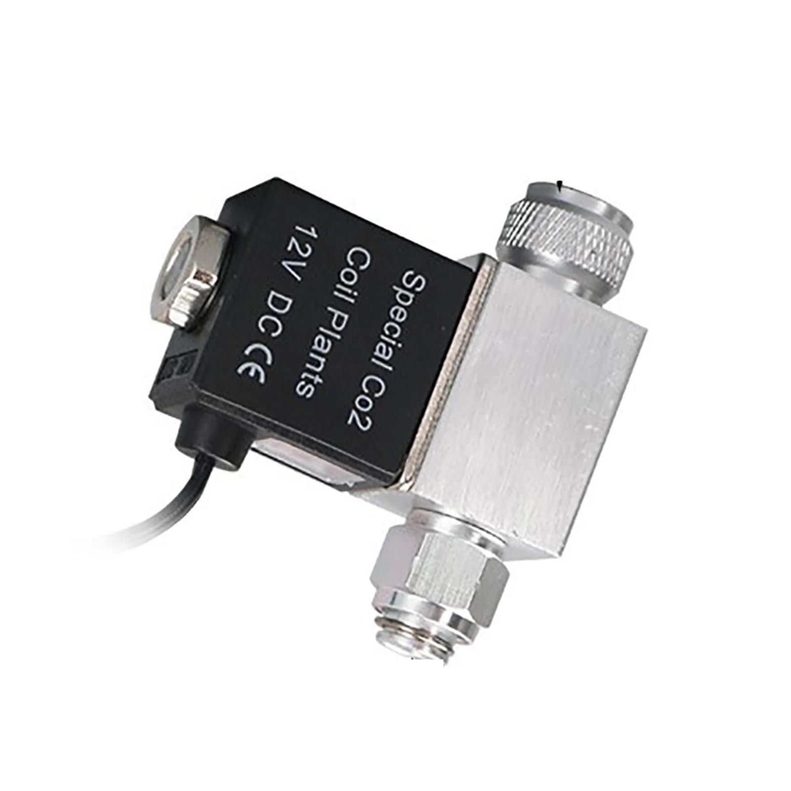 Elektryczny zawór elektromagnetyczny, zawór elektromagnetyczny do akwarium, regulator systemu CO2, akcesoria do akwarium, elektryczny zawór magnetyczny o niskiej temperaturze do akwarium DC12V
