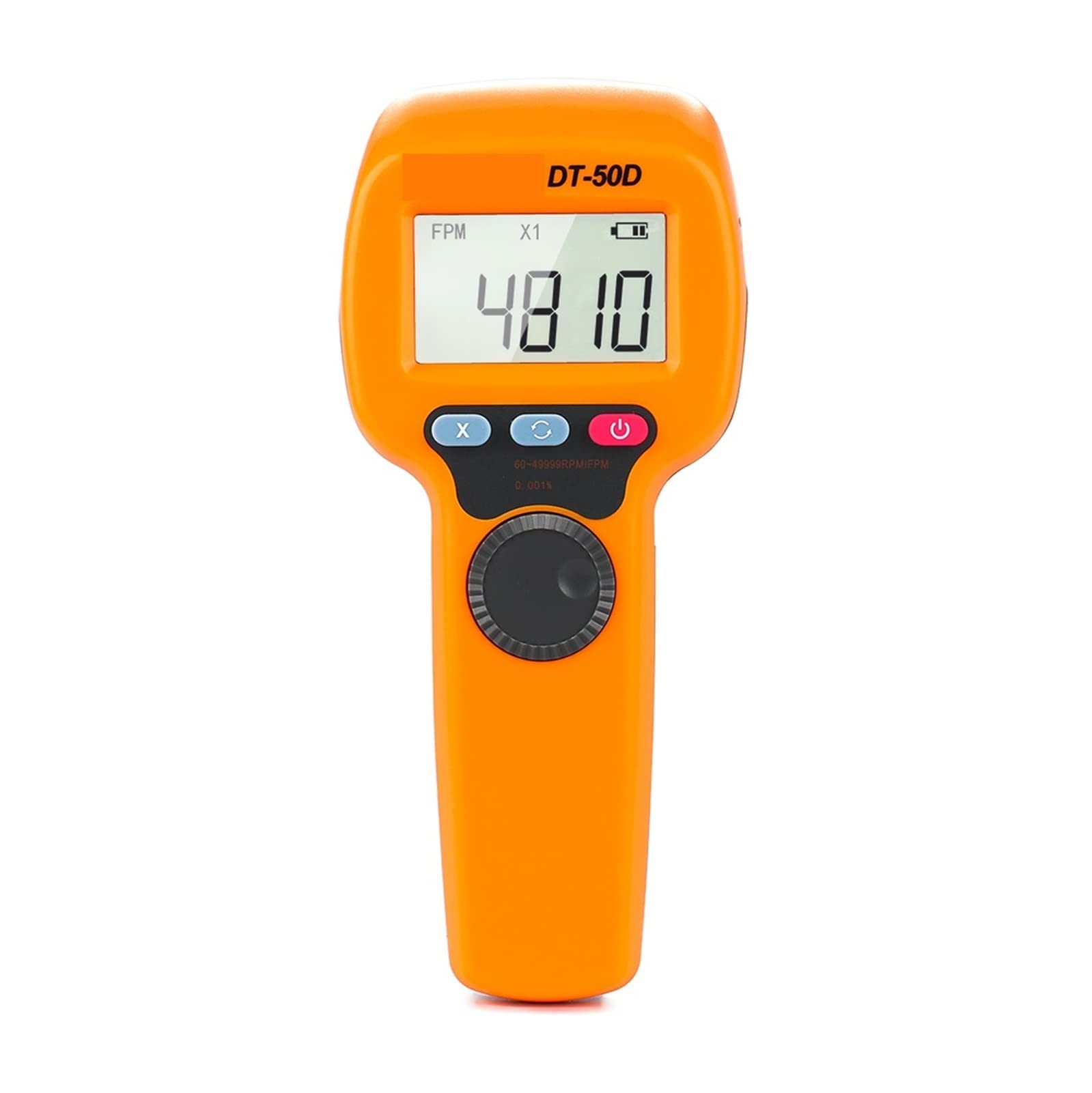 LNHHG Digital Handheld Stroboscope DT50D Digital LCD Non-Contact Flash Stroboscope Tachometer Photoelectric Revolution Meter Speedometer Tester 60~49999RPM