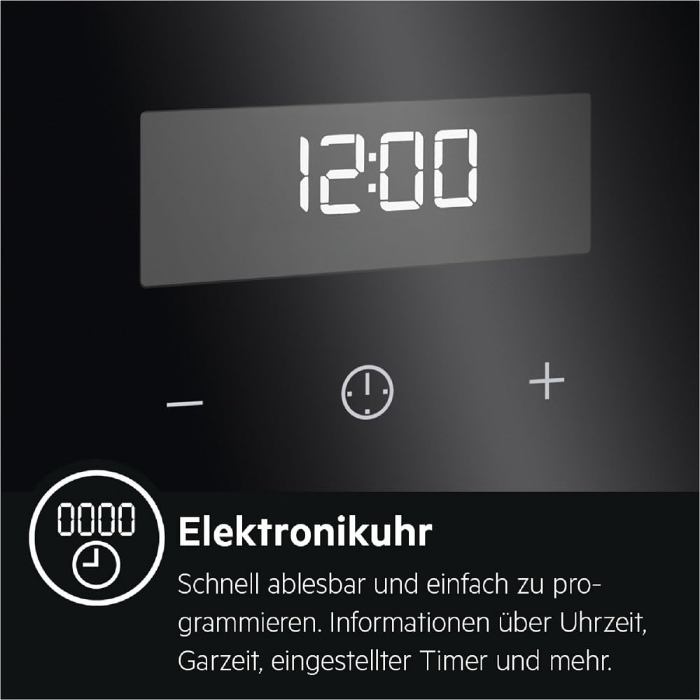 AEG CCB6446BBB 60 cm Standherd mit Glaskeramik-Kochfeld, Bräterzone, Touch-Bedienung, Grillfunktion