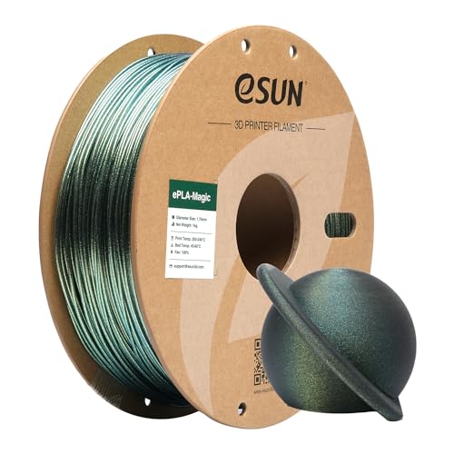 Image of eSUN Magic PLA Filament 1.75mm, Dual Color Dark Night Starlight Twinkling PLA 3D Printer Filament, 1KG (2.2 LBS) Spool, Dark Twinkling Gold