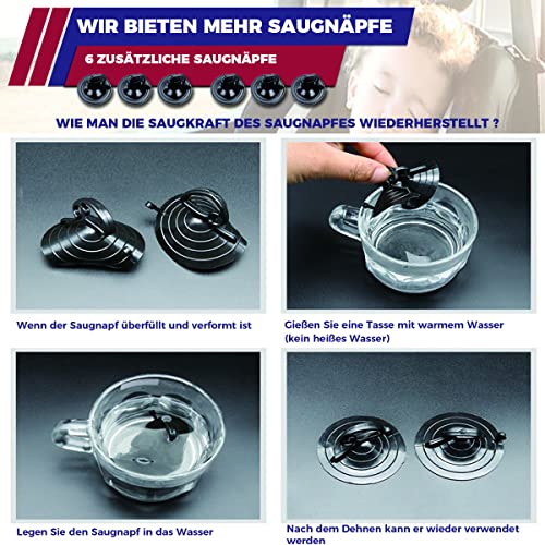 Auto-Sonnenblende mit extra 4 Saugnäpfen, UV-Schutz, Faltbare Auto-Heckscheiben-Sonnenblende, universelle Mesh-Heckscheibenblende