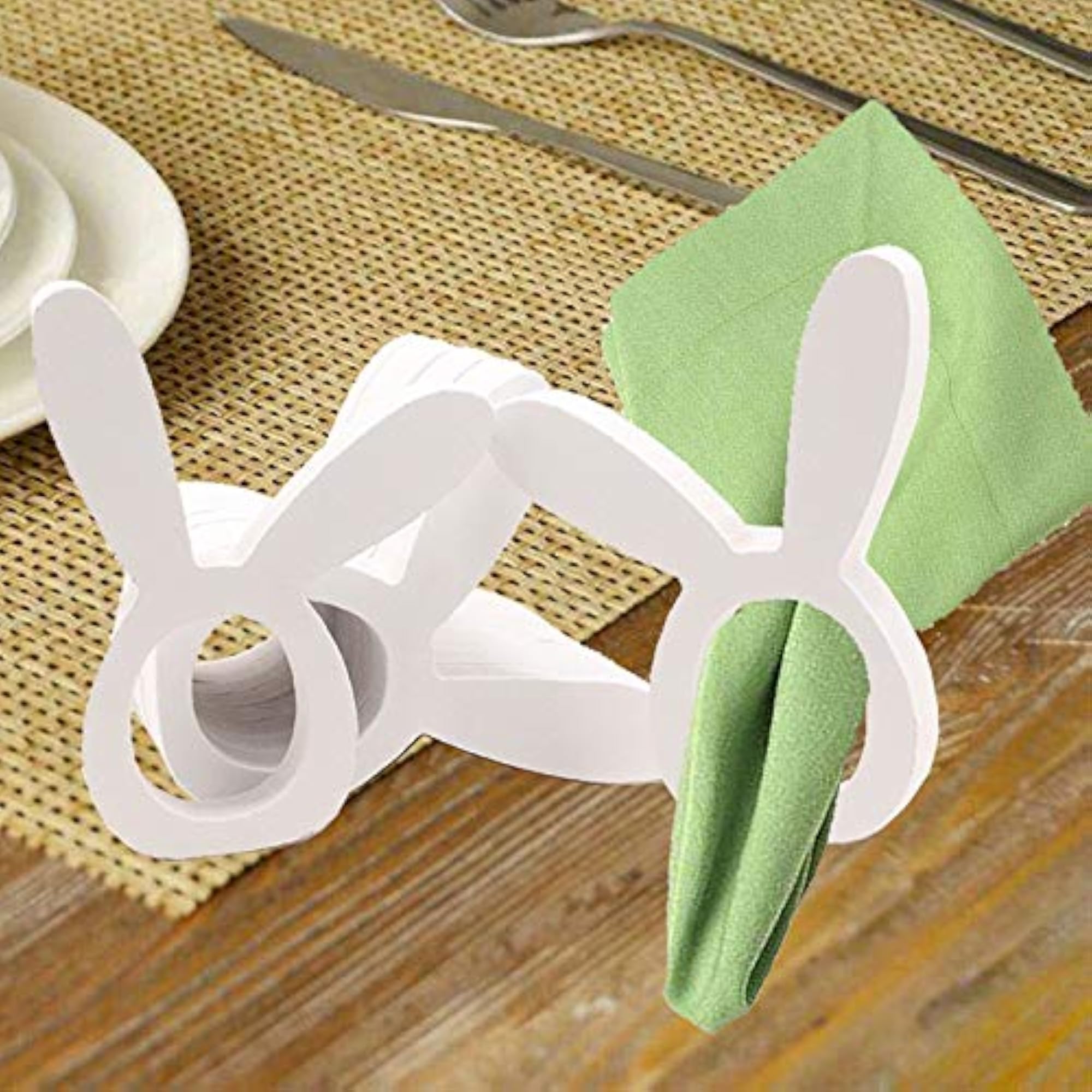 Easter Bunny Napkin Ring Cute Decorative Dinner Napkin Buckle