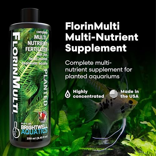 Image of Brightwell Aquatics FlorinMulti - Multi-Nutrient Supplement for Planted Aquariums - Supports Healthy Growth, Macro & Trace Elements, Ideal for Shrimp & Plants, 125 ml