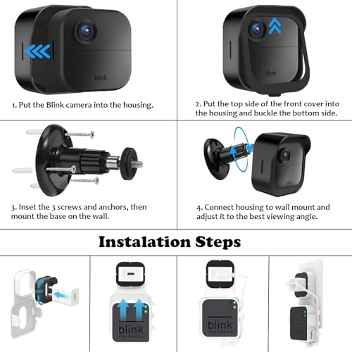 Image of All-New Blink Outdoor 4 (4th Gen) Mount, Weatherproof Protective Housing and 360 Adjustable Mount with Blink Sync Module 2 Outlet Mount for Blink Security System, Blink Outdoor Camera Mounts (3 Pack)