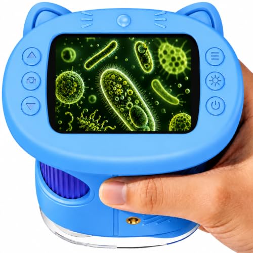 Image of 1000X Handheld Digital Microscope for Kids with 4K 2.4 inch IPS Screen