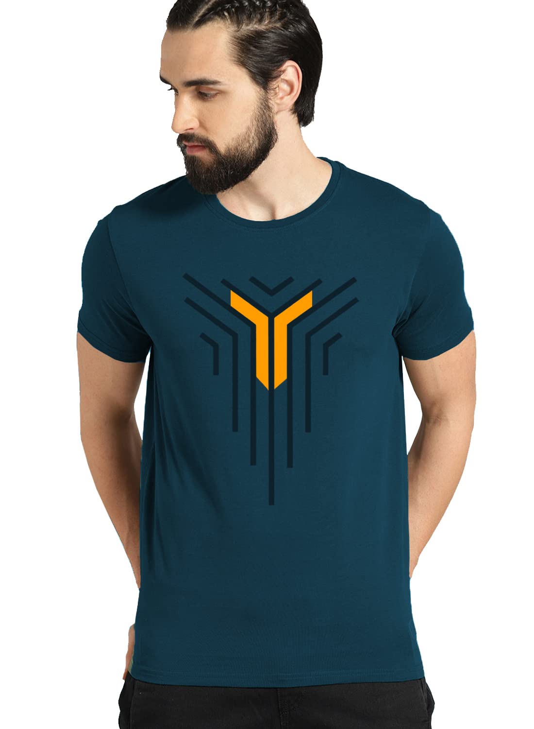 ADROMen's Cotton Regular Fit T-Shirt