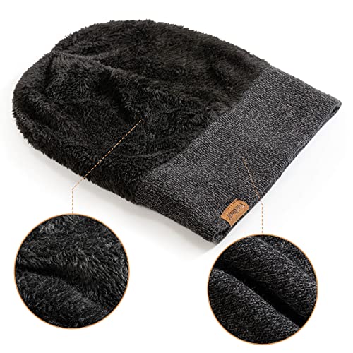 Image of Beanie for Men Winter Thermal Cuffed Knit Hat Warm Gifts Womens Beanies