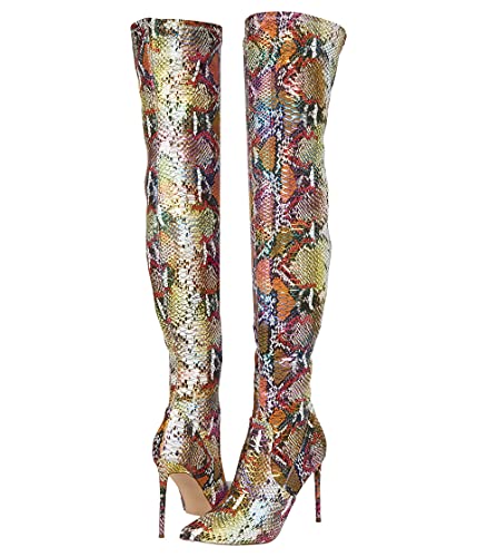Steve Madden Women s Viktory Fashion Boot, Rainbow Snake, 7