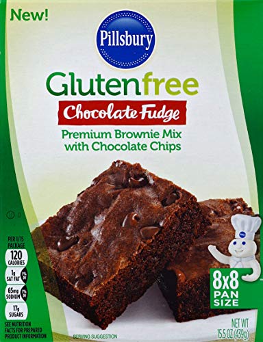 Pillsbury Gluten Free Premium Brownie Baking Mix, Chocolate Fudge with Chocolate Chips, 15.5 oz
