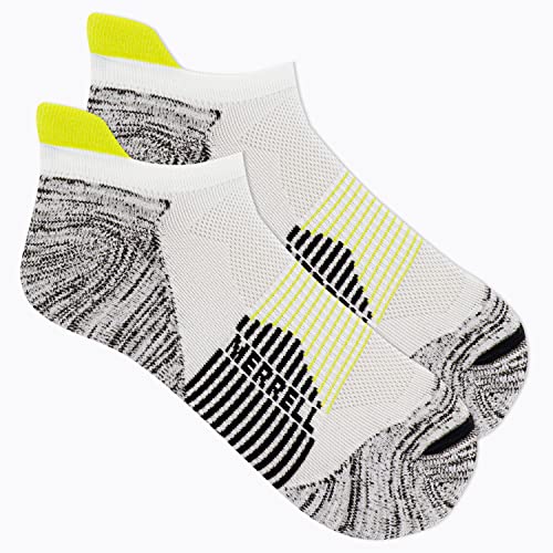 Image of Merrell Unisex Adult Men's and Women's Trail Running Cushioned Socks - Anti-slip Heel & Arch Compression