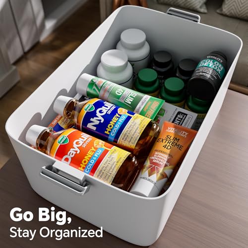 Image of CTIME 3-Tier Medicine Organizer with Pill Case - Portable Pill Case & Empty First Aid Kit for Home, Travel, RV, School, Dorm, Ideal Elderly, Father Gift