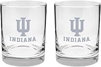 Vista 20 de Vaso de 2 lados, acabado satinado, roca (o whisky) - Juego de 2 (Arkansas Razorbacks)