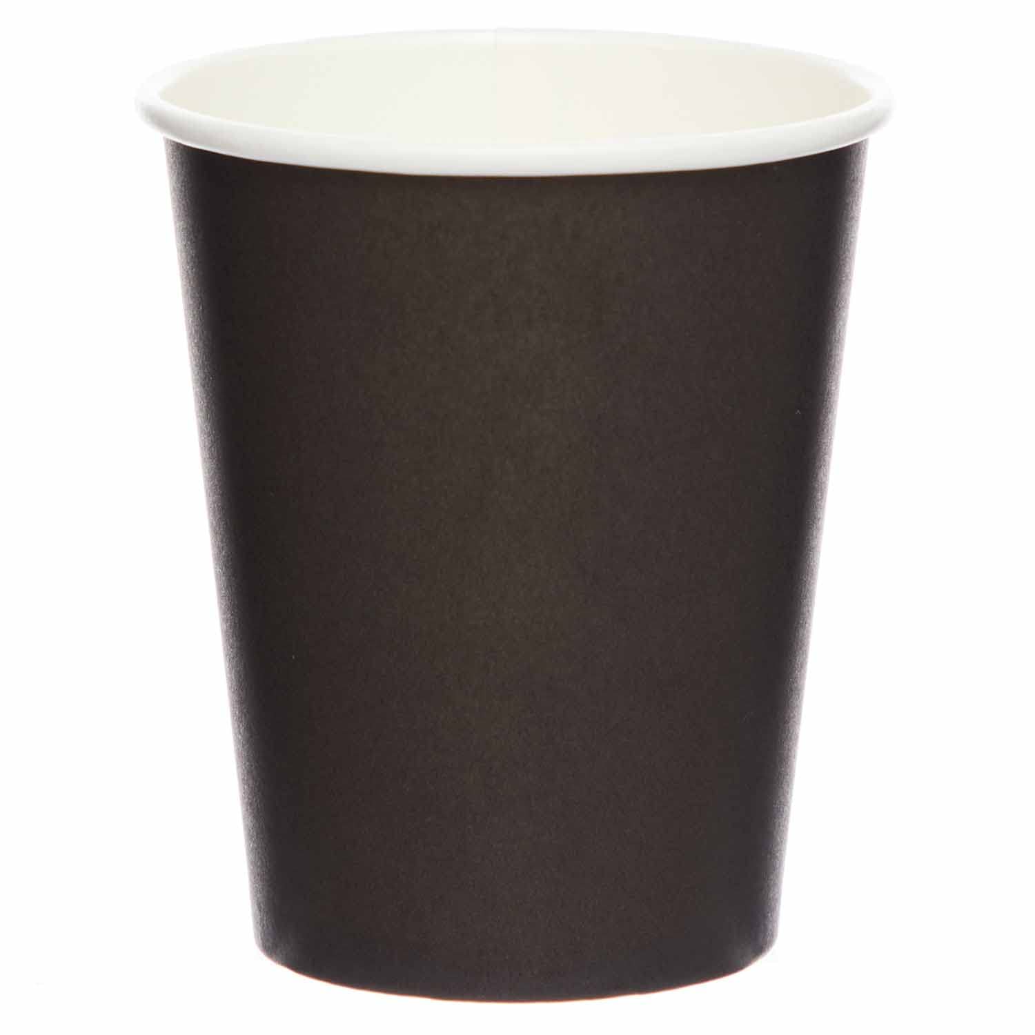 Amscan 9915403-216-66 - Charcoal Black Eco-Friendly Recyclable Paper Party Cups - 8 Pack