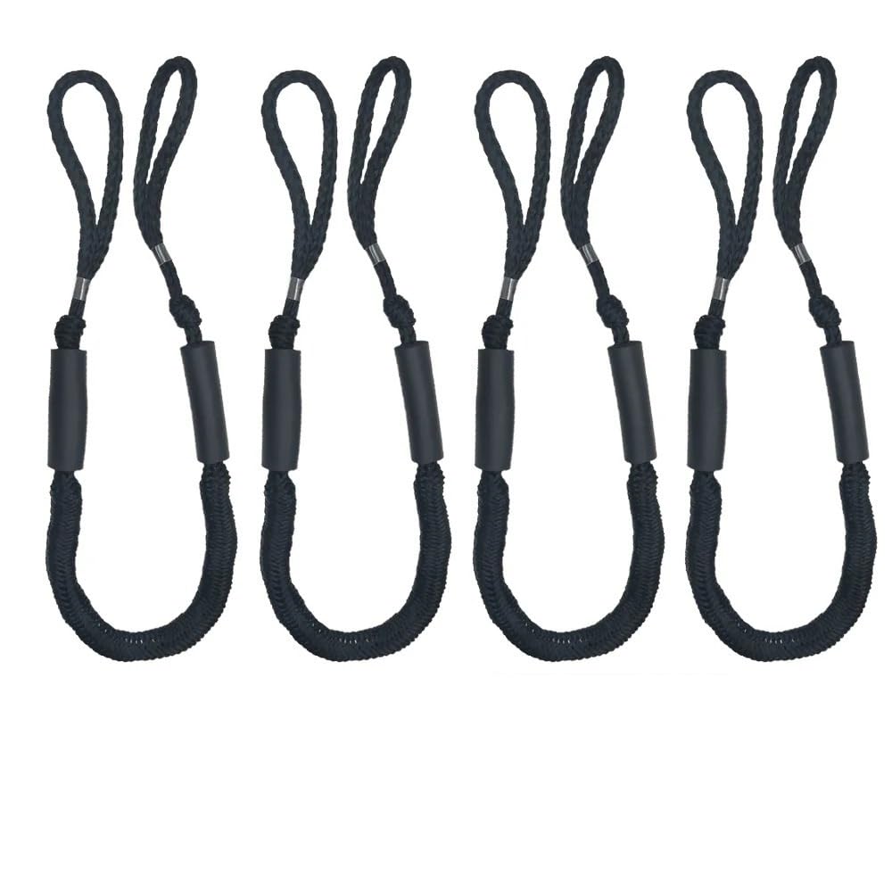 Bootsleine 4/2 STÜCKE Dockleine Bootsseile Festmacherseil Boot Bungee Dock Dockline for Kajak Wasserfahrzeuge Jet Ski Ponton Kanu Motorboot(Blue-4PCS)