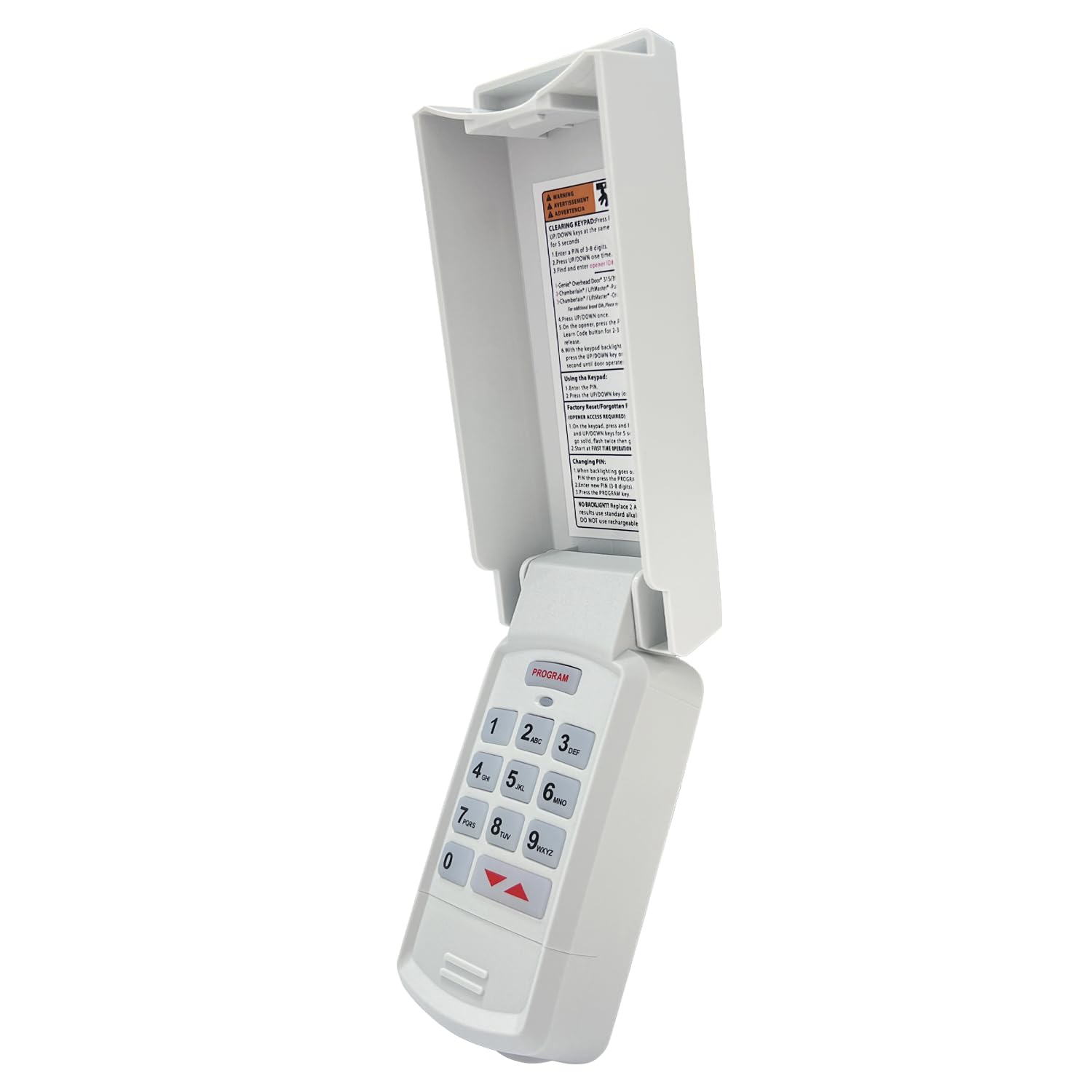 XDTKML Universal Garage Door Opener Keypad Compatible with Genie/Liftmaster/Chamberlain/Craftsman/Linear/Wayne Garage Door Opener Keypad Replacement Both Works for DIP Switch and Smart Learn Button