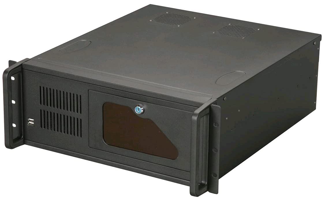 KRI CK4209 Black 1.2mm SGCC 4U Rackmount Server Chassis 2 External 5.25" Drive Bays