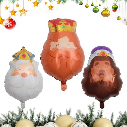 Globos de fiesta infantil, juego de 3 piezas con diseño de rey para la decoración - globos de fiesta, celebraciones, carnaval, celebraciones familiares, fiestas al aire libre