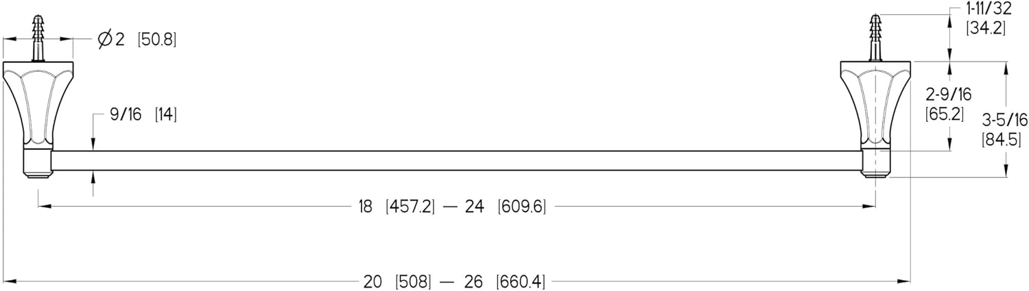 Pfister Arterra 18 inch-Towel Bar, Brushed Nickel
