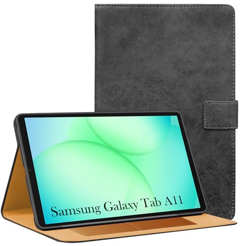 Jkobi Flip Cover Folio Cover for Samsung Galaxy Tab A11 8.7 Inch SM-X133/X135/X135F (PU Matte Leather | Multi-Angle Smart Stand | Card Storage Slots | Silicone Back Pouch)