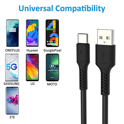 Image of 4 Inches USB C Cord Short, 5 Pack Durable USB A to USB Type C Fast Charging Cable for Charging Stations Compatible with Samsung Galaxy Note 10 20 S10 S22 Ultra LG V30 V40
