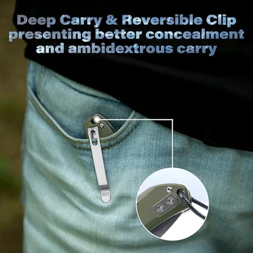 Image of Dispatch Axis Lock Folding Pocket Knife with Clip, 3.46 inch D2 Steel Drop Point Blade and G10 Handle, Crossbar Lock EDC Pocket Knife for Men Women Hiking Camping Hunting Survival Knives