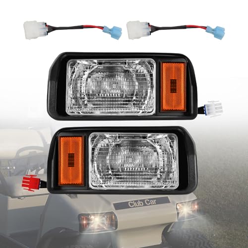 Panglong Club Car DS Headlights, Factory Style DS Halogen Headlights Kit-Passenger and Driver Side, Suitable for Club Car DS 1993-Up Golf Cart, Replace OEM 101988002, 101988001