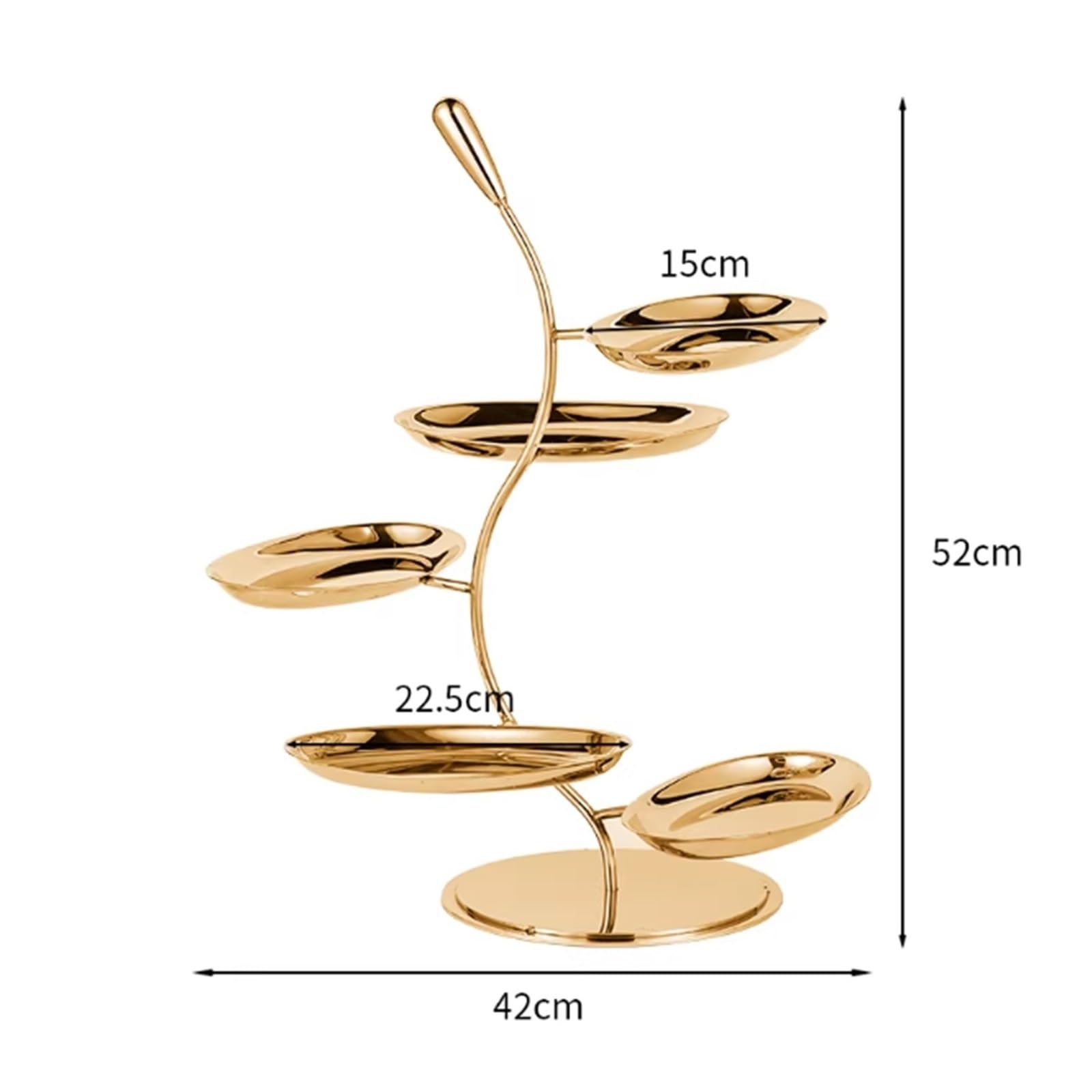 Thé de l'après-midi Présentoirs à gâteaux plusieurs niveaux en forme de S(Gold)
