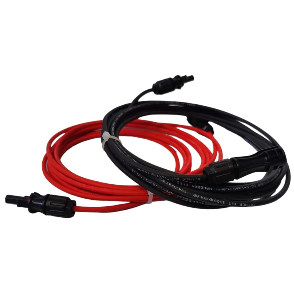 Doktorvolt - Cavo Solare 6mm2, Prolongua elettrica per Pannello Solare Con Connettore Solare IP 65, Prolunga 2x40m mc4 Cavo, Rosso E Nero PV Cavo