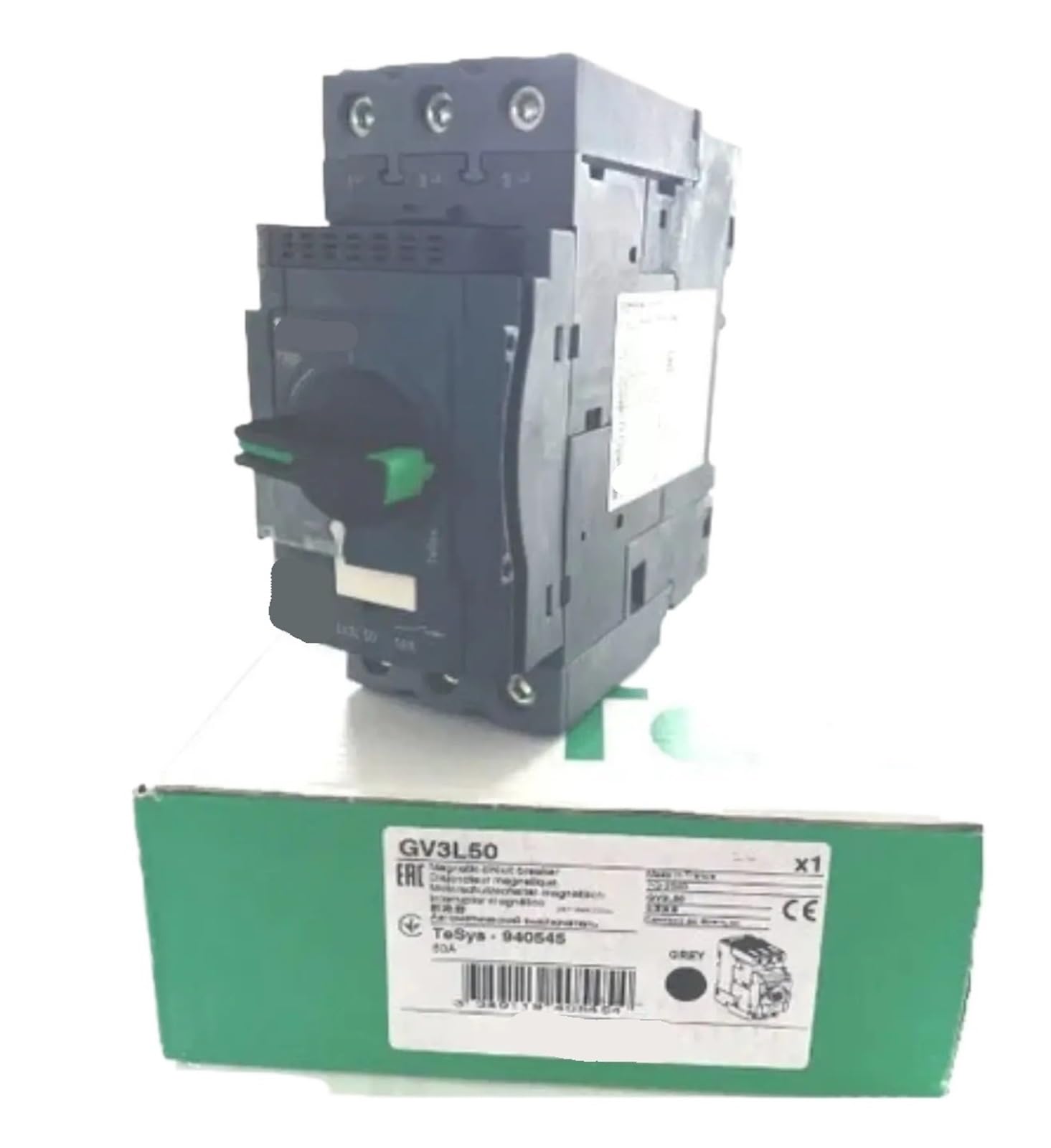 CJKXPZMH GV3L50 GV3-L50 circuit breaker, GV3, 3P, 50 A, rotary handle