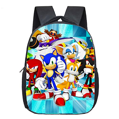 LINGJIA Sonic Mochila 30x24x10cm Super Shadow Niños Bolsas Escuela Niñas De Jardín