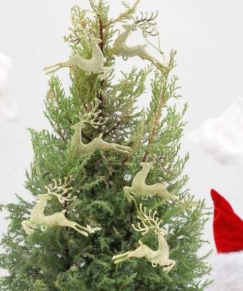 VR CREATIVES 6 pcs Christmas Tree Ornaments Xmas Tree hangings Reindeer/Rain Deer Christmas Tree Decoration