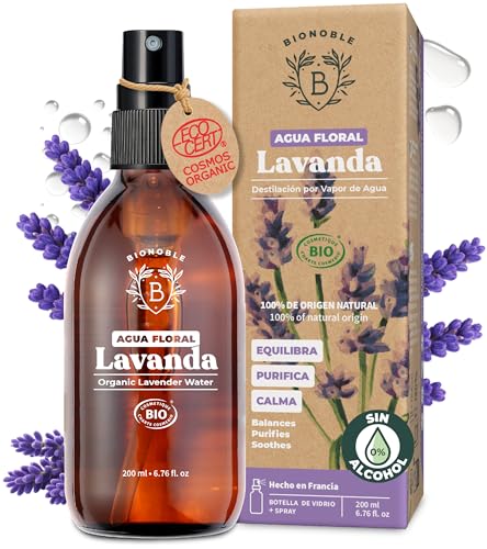 BIONOBLE Hidrolato de Lavanda Orgánico - Calma, Purifica y...