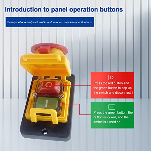 Yearninglife 3-Pin Device Switch 400 V-50 Hz, Push Button, Yellow, IP54, Manual Operation - Image 4