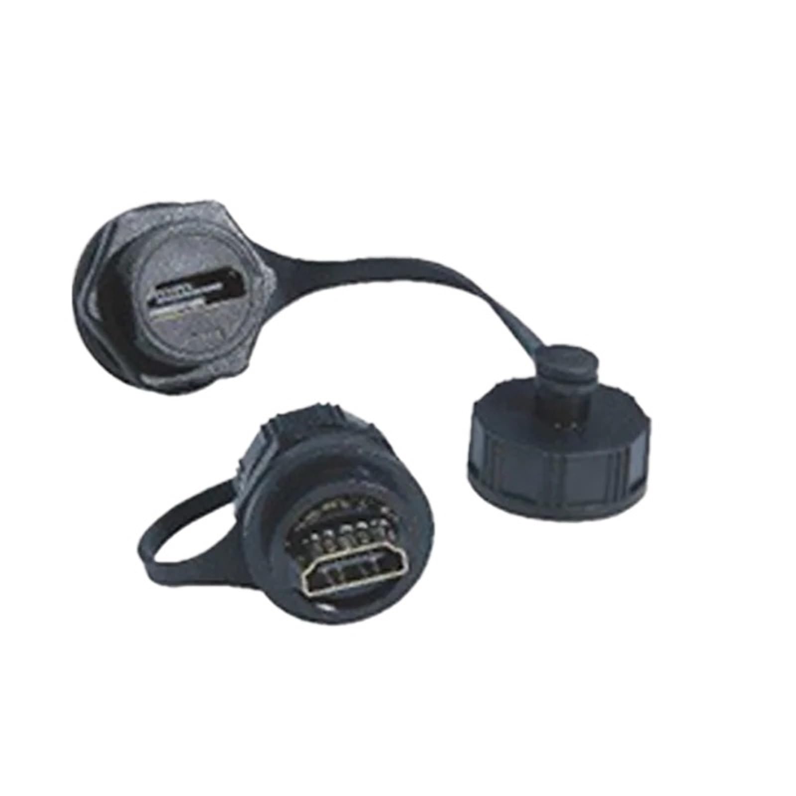 Adaptateur de prise mâle/femelle for connecteur de données de câblage étanche à base HDMI 2.0 à filetage complet