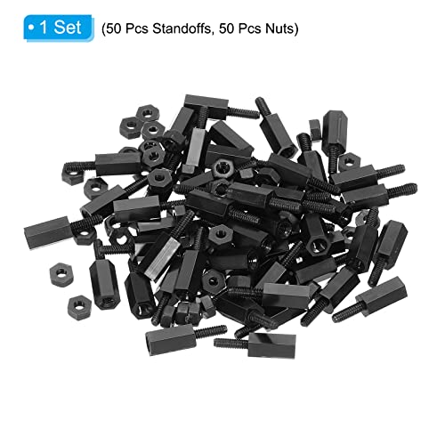 PATIKIL M2 Nylon Hex Standoff Screws Nuts, 1Set/100Pack PCB Male Female Threaded Kit for Motherboards Computer Cases - Image 3