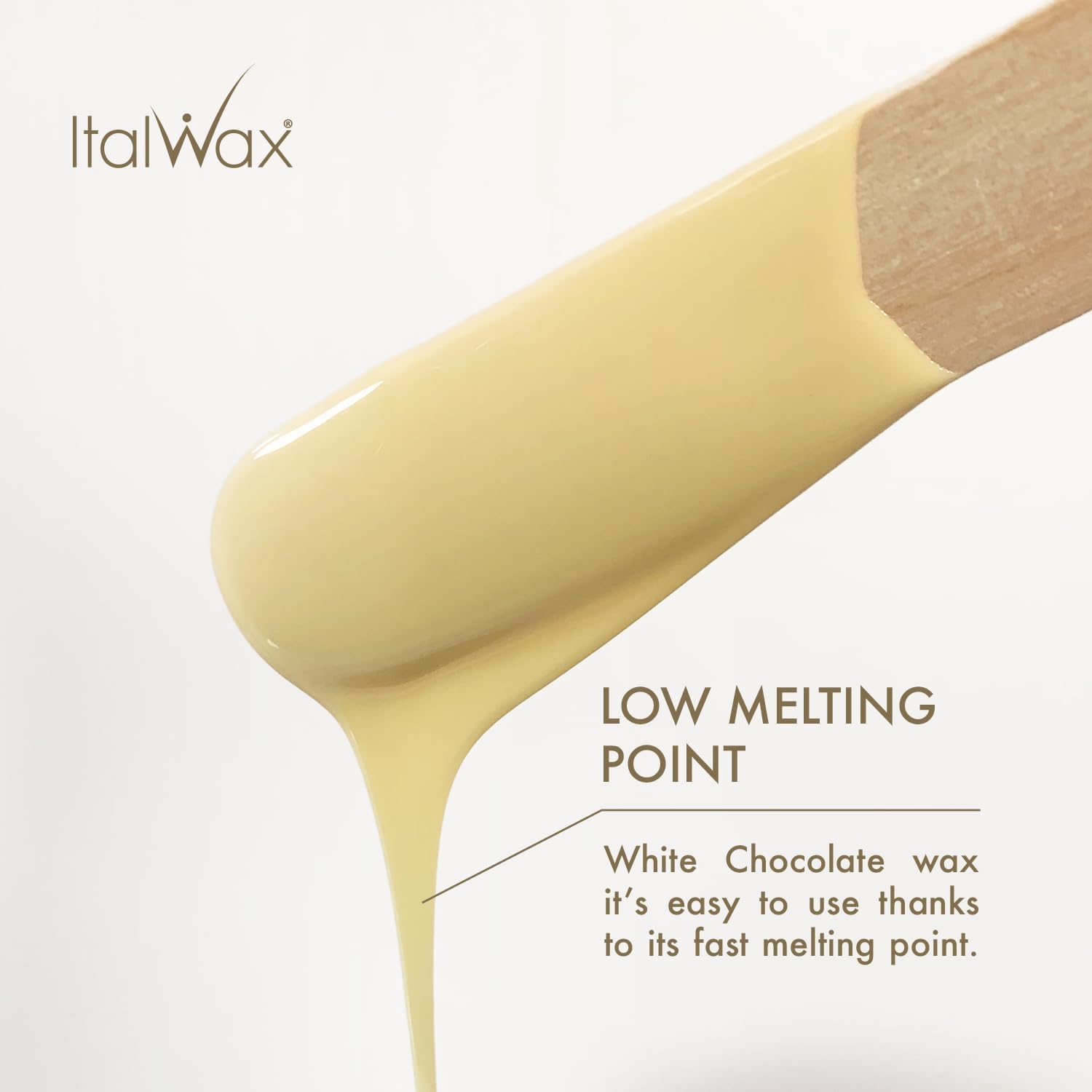 Italwax White Chocolate - 1kg Perline di cera a caldo per la depilazione senza strisce - Formula naturale per tutti i tipi di pelle – Aromatizzato vaniglia – Raccomandato per area bikini e ascelle