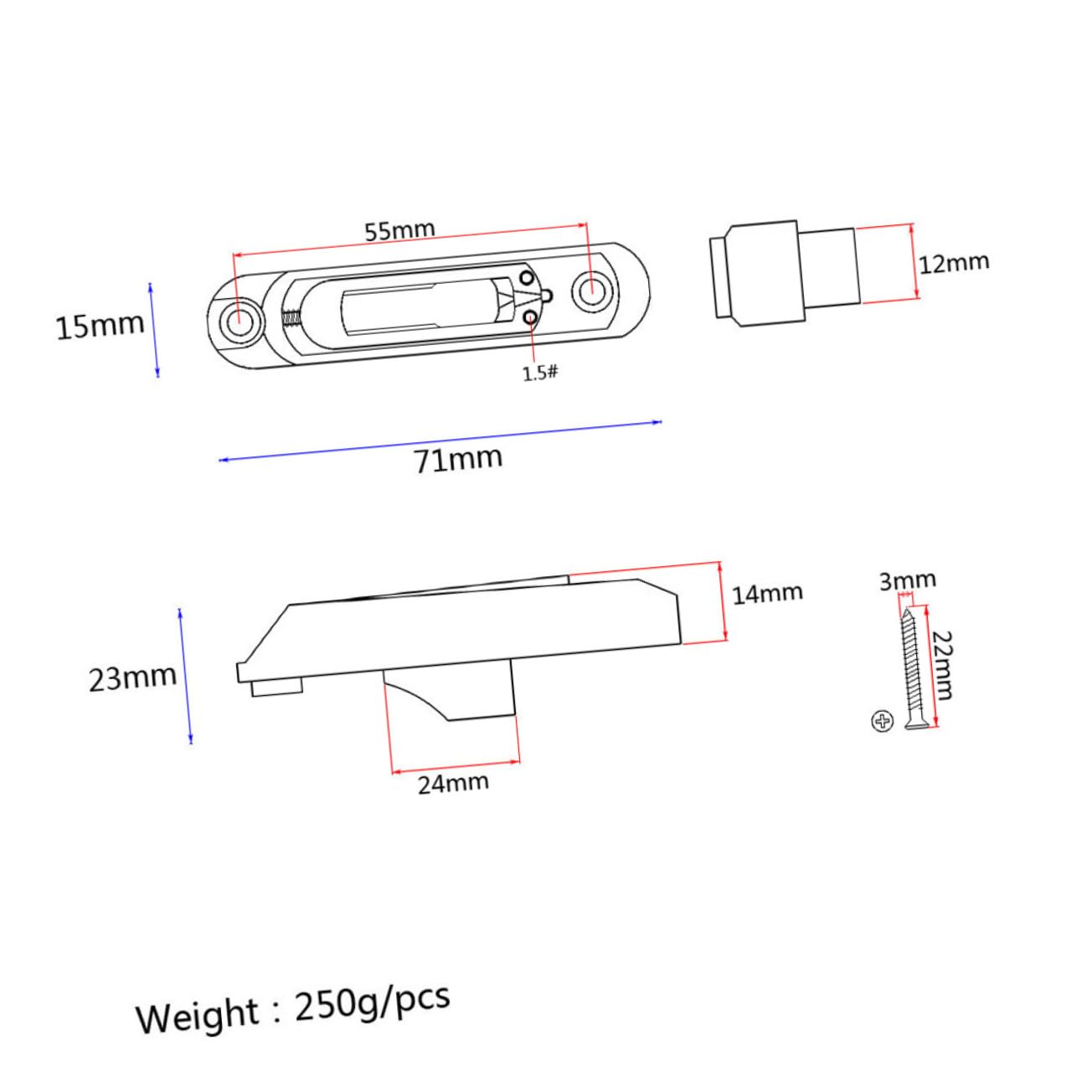HEMOTON 4pcs Heavy Duty Guitar Bass Bridge Parts Replacements Zinc Alloy Bass Player Part Professional Guitar Bass Bridge Golden