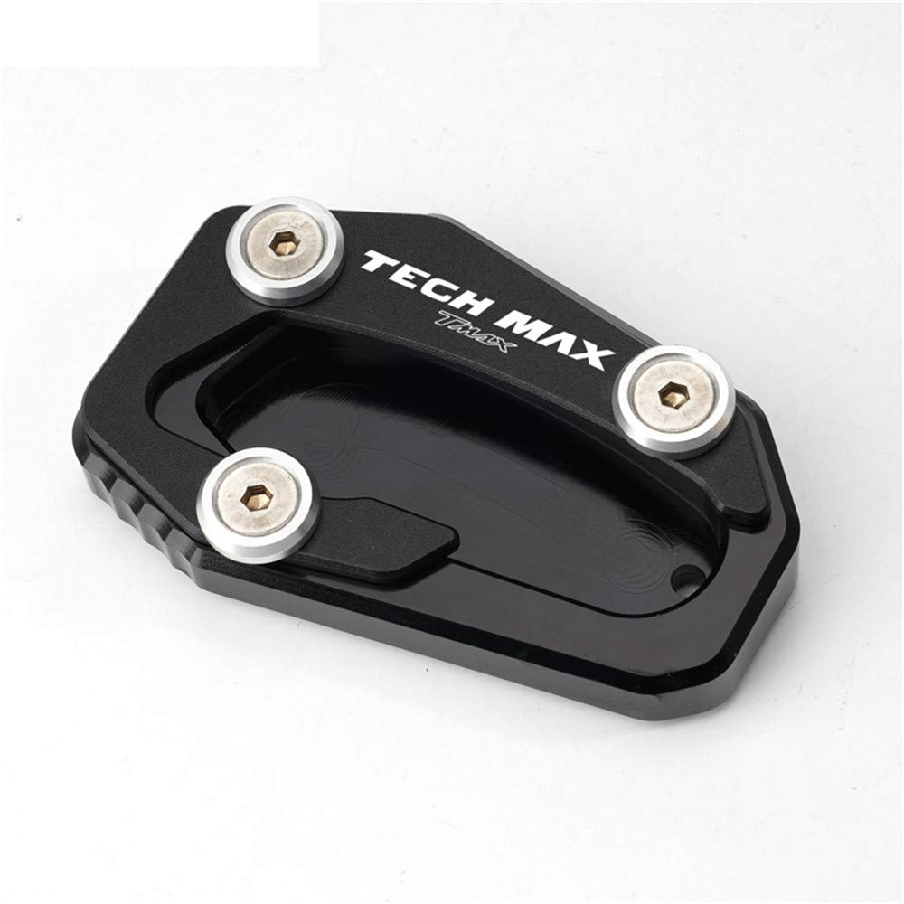 Acc-CreativityMotorcycle Foot Stand Side Enlarger Kickstand Stand Extension Plate Pad Compatible with Yamaha TMAX560 Tech Max 2019-2020 (Black)