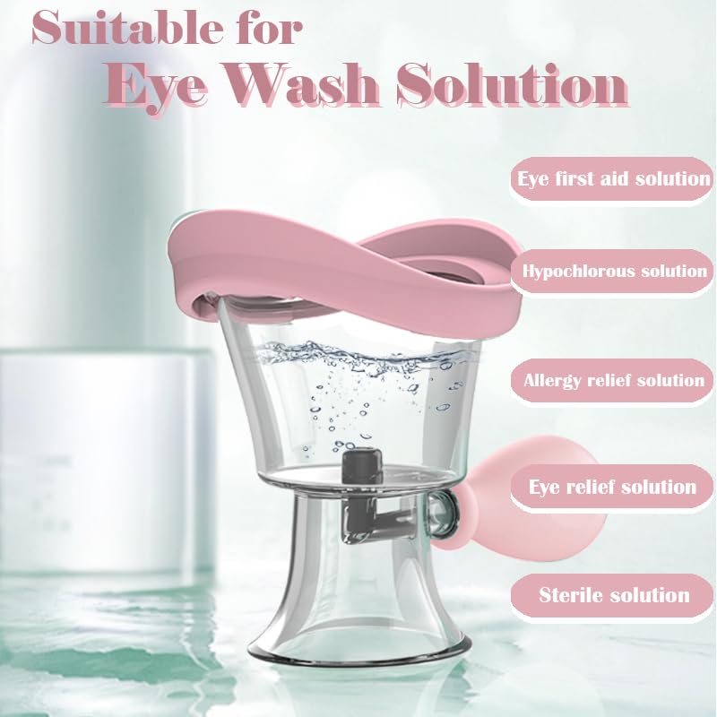 Image of 2Pack Eye Wash Cup, Portable Eye Washer Bath Kit Eye Care Silicone Air Pressure Eye Cleaning Cup Eye Wash Cleaner Kit Soothing Tired Eyes Effective Relief Tired Eyes Cleaning Eye Dust Makeup Irritants