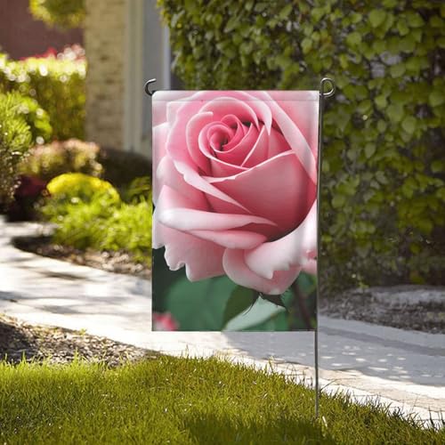 Drapeaux de jardin roses extérieurs avec impression double face durable - 5