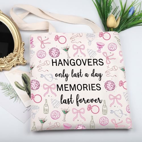 KUIYAI Hangover Recovery Tote Bag Alcohol Drinking Lover Canvas Bag Bachelorette Party Wedding Birthday Hangover Bar Gift3