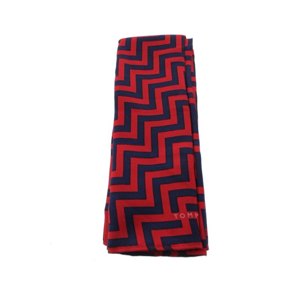 Micro Chevron Pocket Square (One Size, Red)