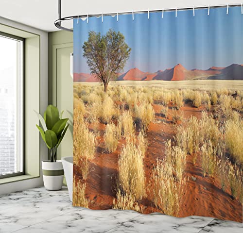 ABAKUHAUS Landscape Shower Curtain, Acacia Tree Desert Sossusvlei Namibia Southern Africa Photo - Image 4