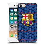 Head Case Designs Officially Licensed FC Barcelona Barca Crest Patterns Hard Back Case Compatible with Apple iPhone 7/8 / SE 2020 & 2022