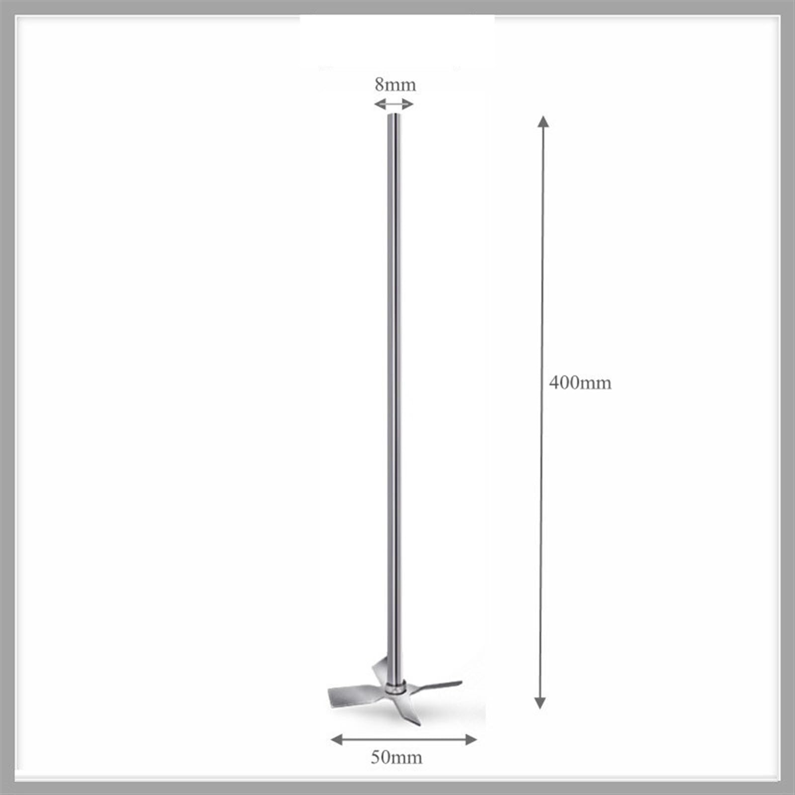 Equipo de Laboratorio Agitador de hélice 304 Sus, Impulsor en Espiral, Longitud del Eje del agitador, 400mm de diámetro, 50mm for Tratamiento de homogeneización o suspensión de líquidos