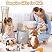 5 in 1 Kangaroo Stuffed Animal with Babies Inside Pouch, 16 Inch Mommy Stuffed Kangaroo Plush Toy with 4 Babies kangaroos Set Toys for Kids Boys Girls Christmas Birthday Gifts Party Favors