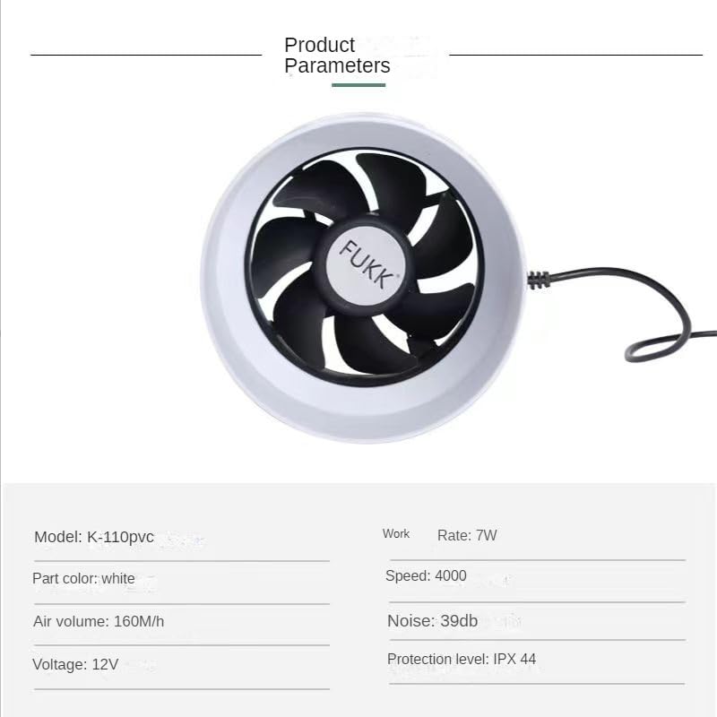 Ventilatore del Condotto, Estrattore d'aria for finestra da soffitto con tubo da 4 pollici, for bagno, WC, cucina, condotto, soffitta