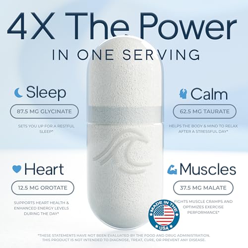 Natural Flow Magnesium Glycinate Complex — 200mg Elemental Mg — 4 Chelated Forms: Glycinate, Taurate, Malate & Orotate — No Oxide, No Citrate — Calm, Sleep & Muscle Support — 120 Veg Capsules, 60 Days - Image 3