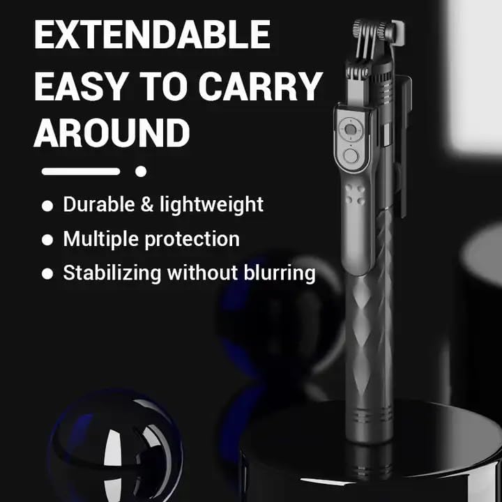 Image of K28 Wireless Selfie Stick for Live Broadcasting with Bonus Phone Holder - Extendable Monopod for Effortless Selfies, Vlogging, and Streaming - Universal Compatibility and Enhanced Features