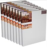 MASTERPIECE Z1MC-0406 Monet Pro 1.5' Deep Carmel Portrait Smooth 10.3 oz Cotton Stretched Canvas 4' x 6' White